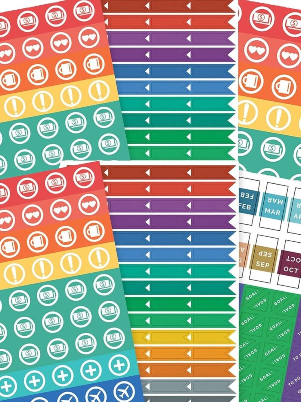 Minimalist Planner Stickers Set | Clean Aesthetic Scrapbook Stickers Collection